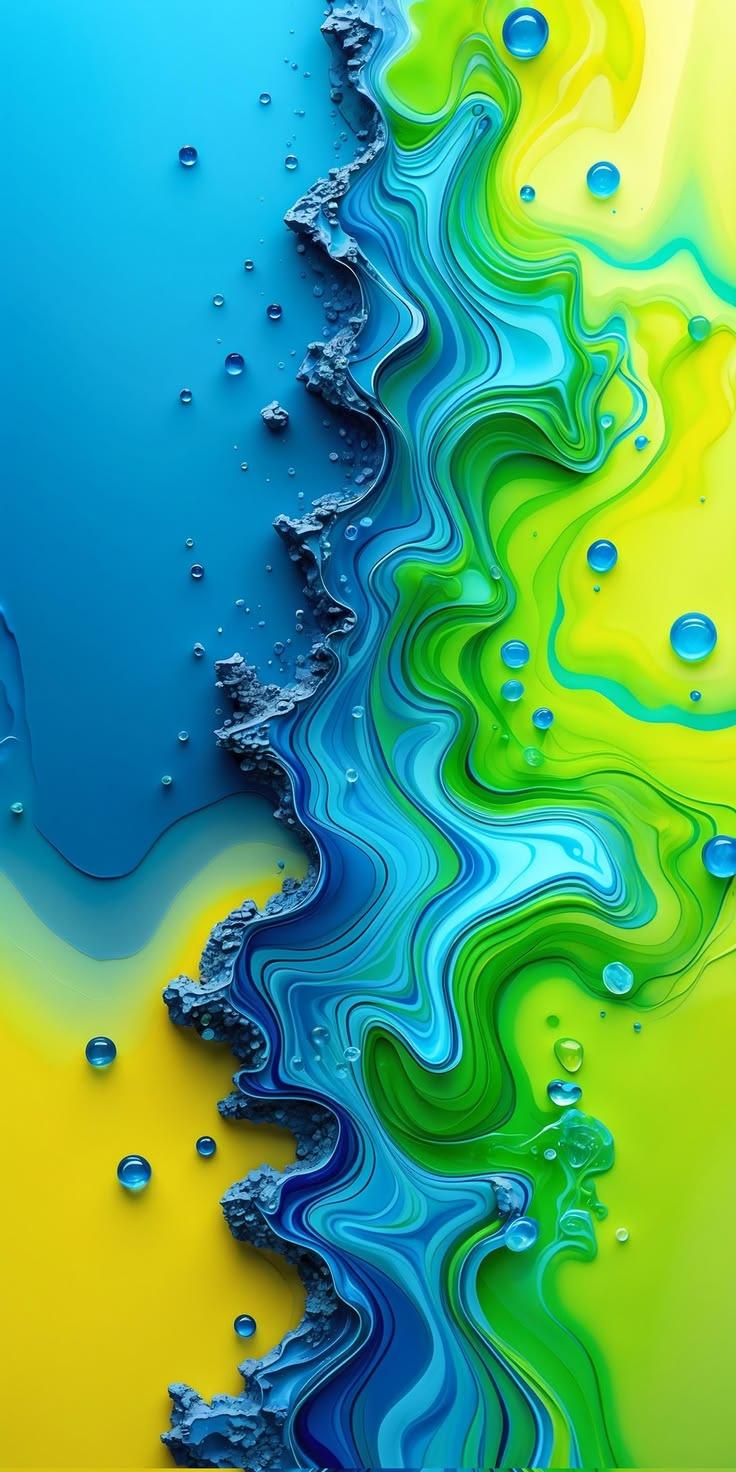 Surreal Color Waves Wallpaper