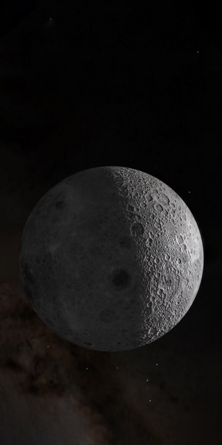 Dark Moon Space Wallpaper