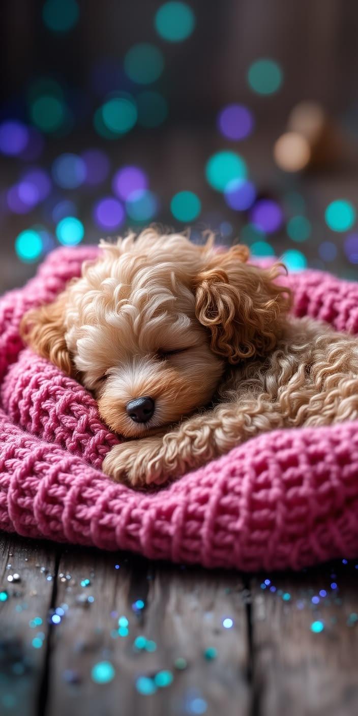 Sleepy Puppy Cozy Wallpaper
