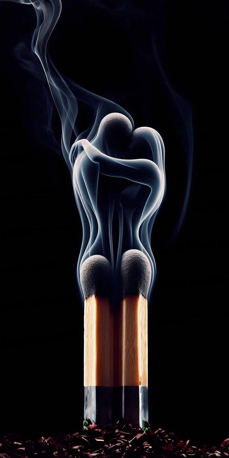 Eternal Flame Embrace Wallpaper