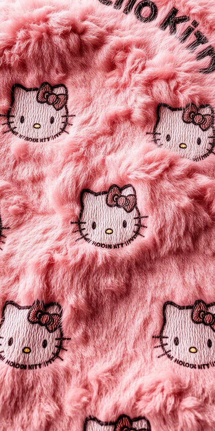Pink Plush Hello Kitty Wallpaper