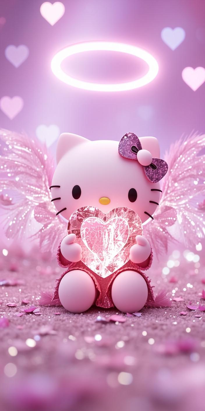 Angelic Sparkle Hello Kitty Wallpaper