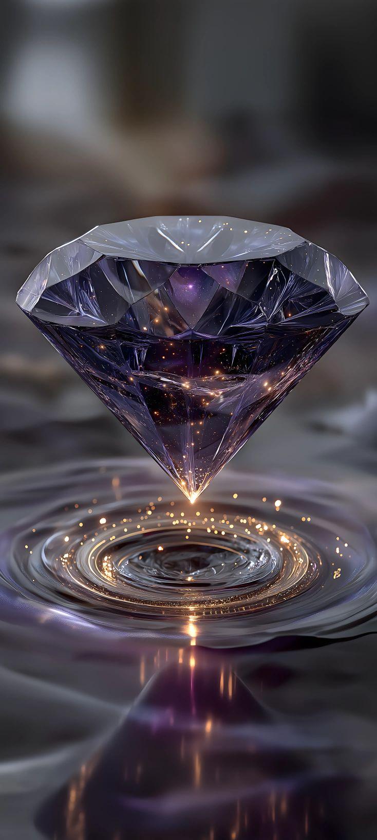 Celestial Gemstone Ripple Wallpaper