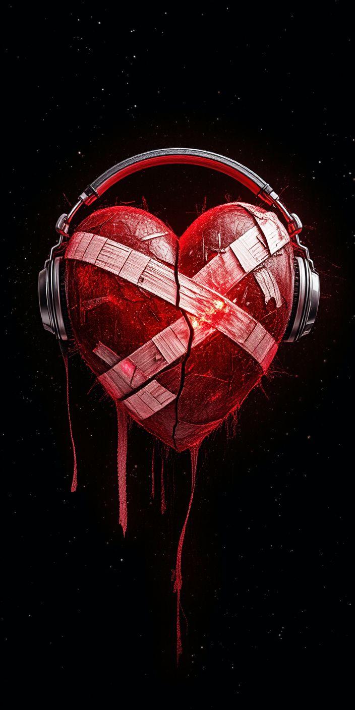 Mended Melody Heart Wallpaper
