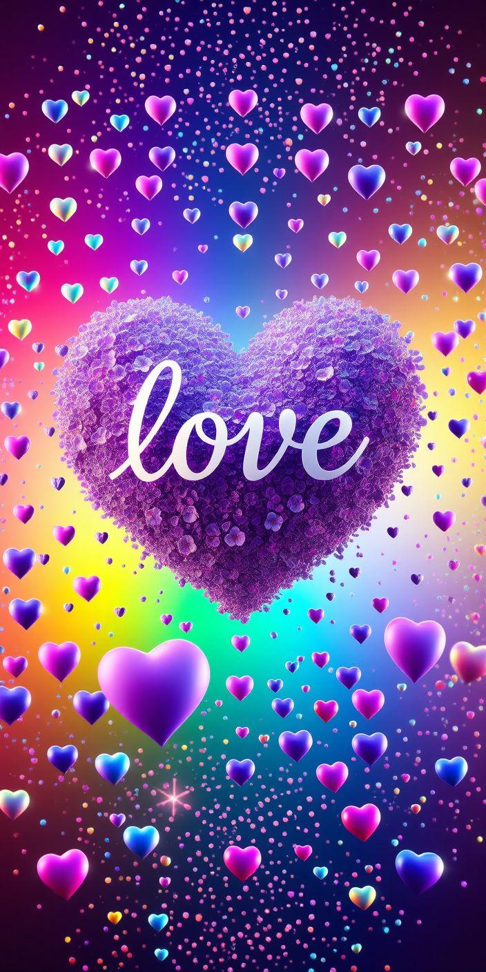 Vibrant Galactic Love Wallpaper
