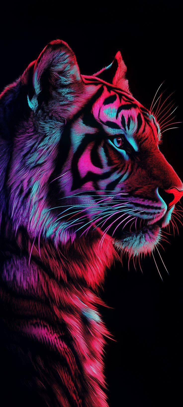 Neon Apex Tiger Wallpaper
