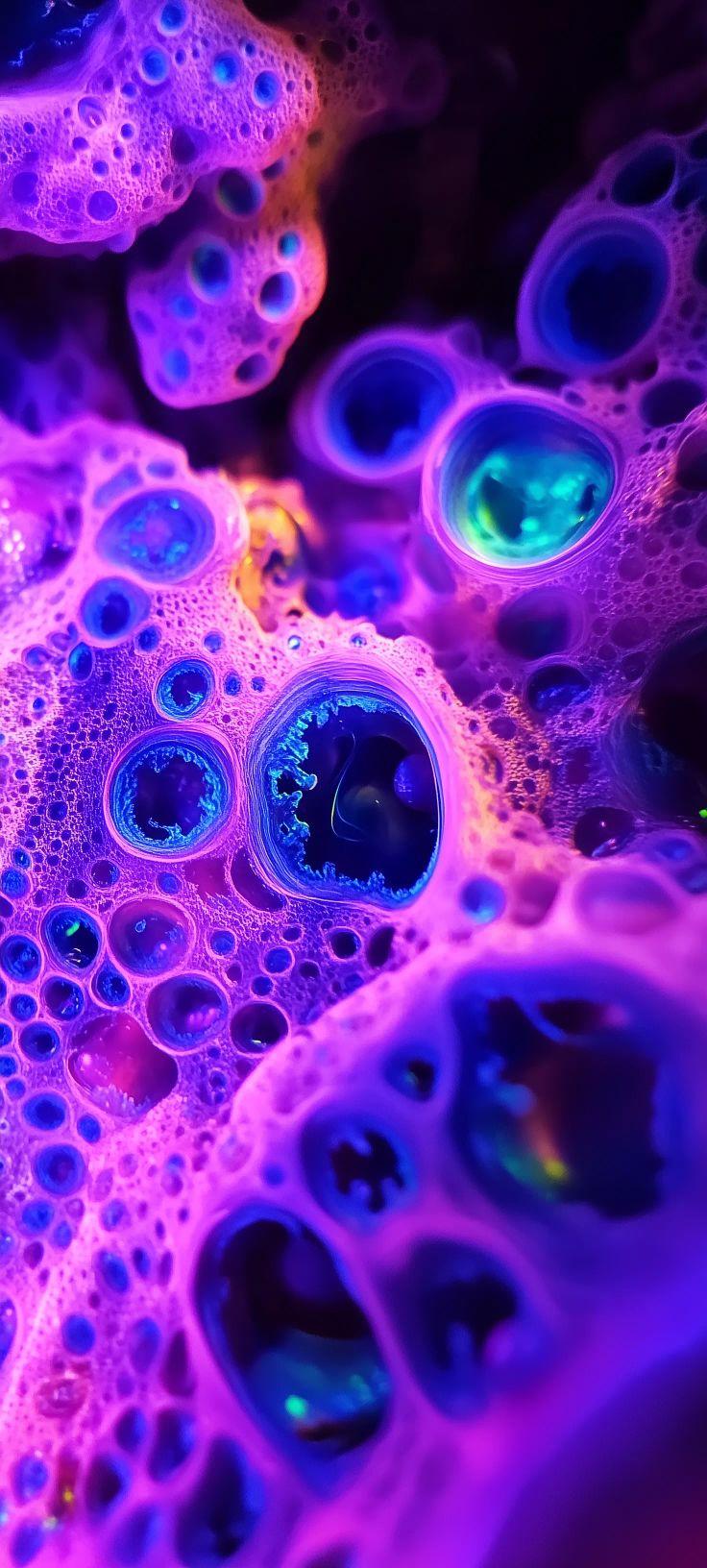 Neon Bio-Lume Cellular Wallpaper
