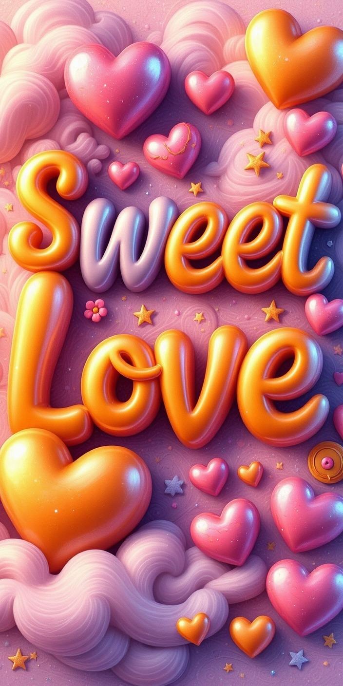 Sweet Love 3D Wallpaper