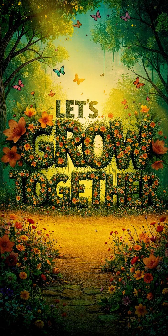 Let's Grow Together Wallpaper