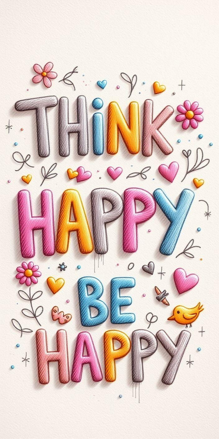 Think Happy Be Happy Wallpaper