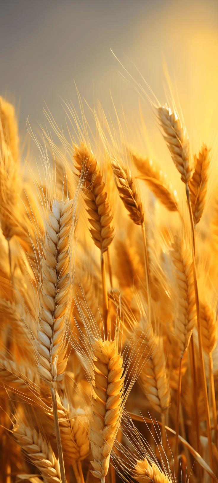 Golden Wheat Field Sunset Wallpaper