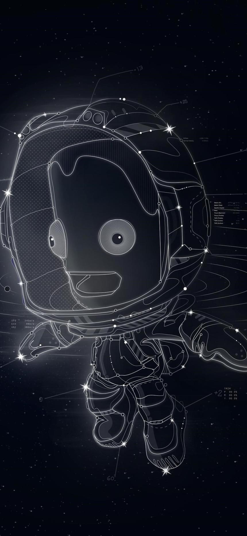 Kerbal Space Program Astronaut Blueprint Wallpaper