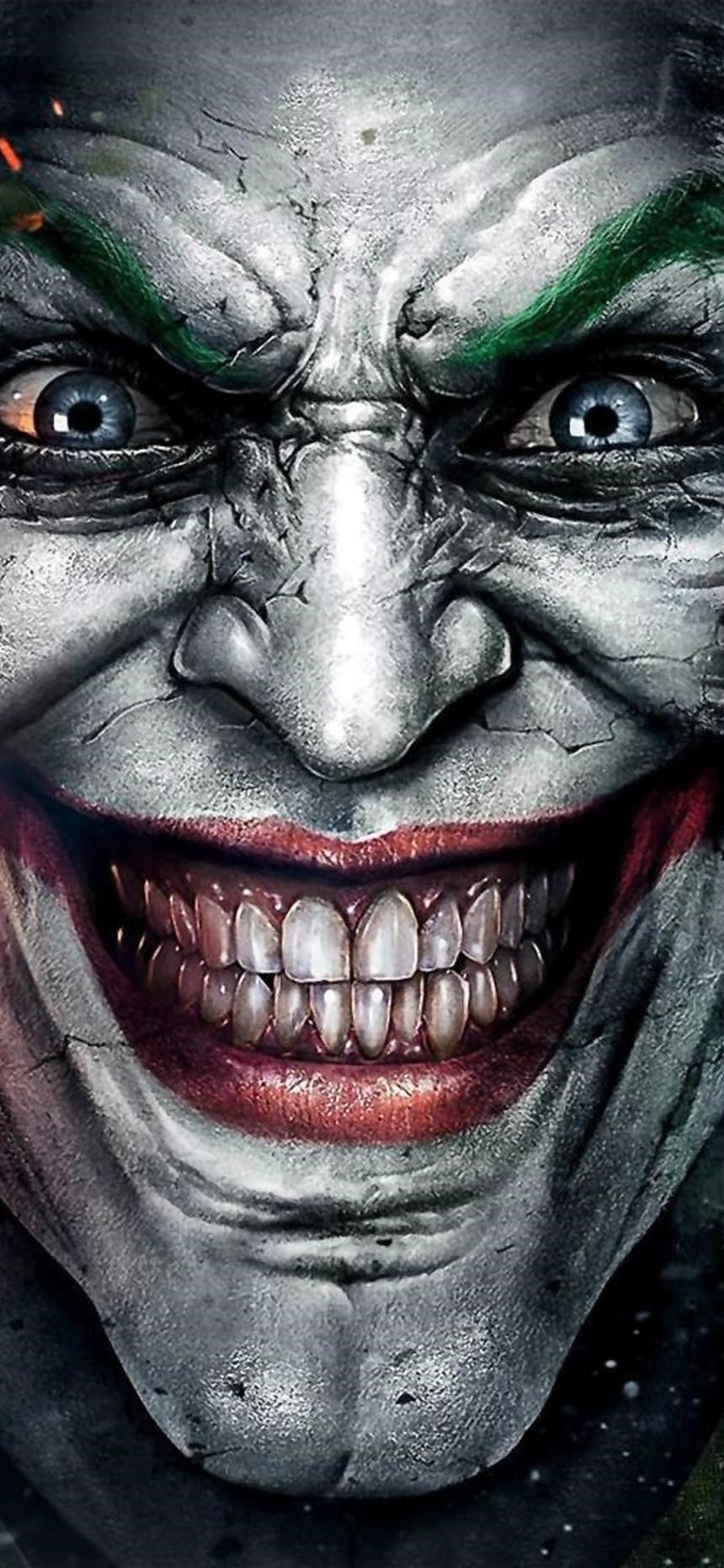 Joker Creepy Grin Face Wallpaper