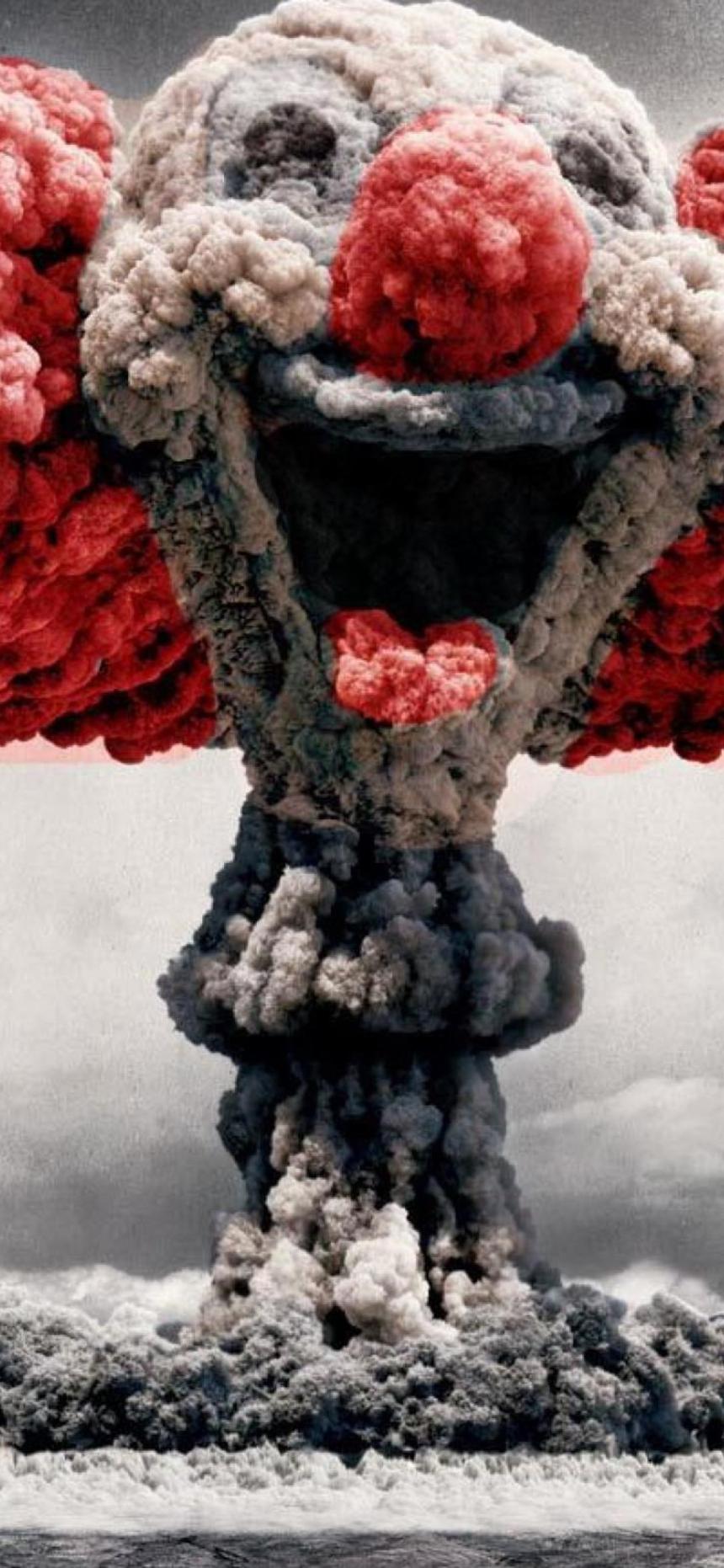 Nuclear Clown Mushroom Cloud Wallpaper
