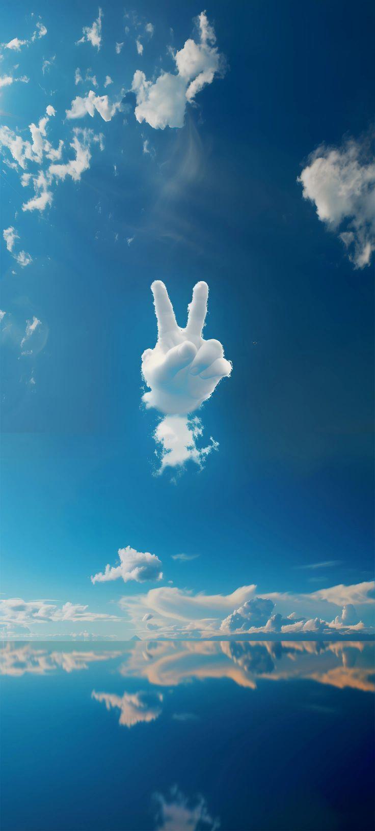 Peace Sign Cloud Wallpaper