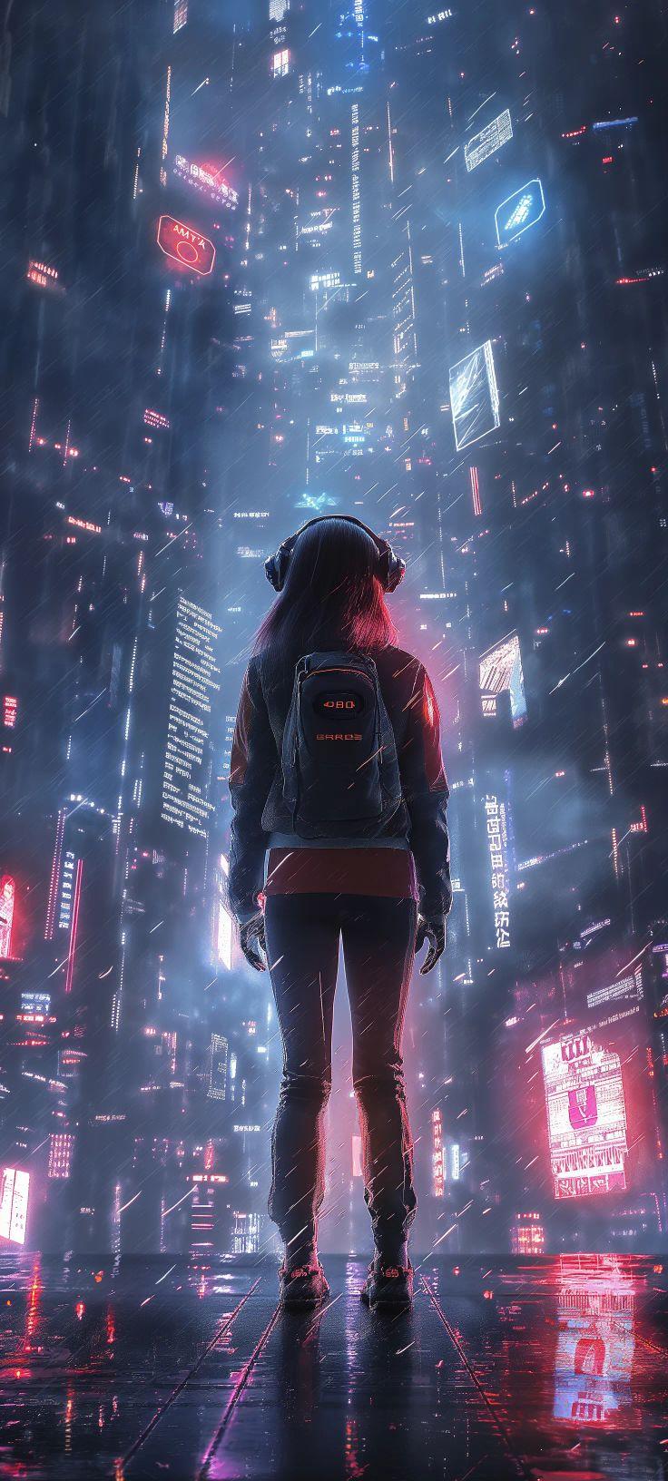 Cyberpunk Rainwalker Wallpaper