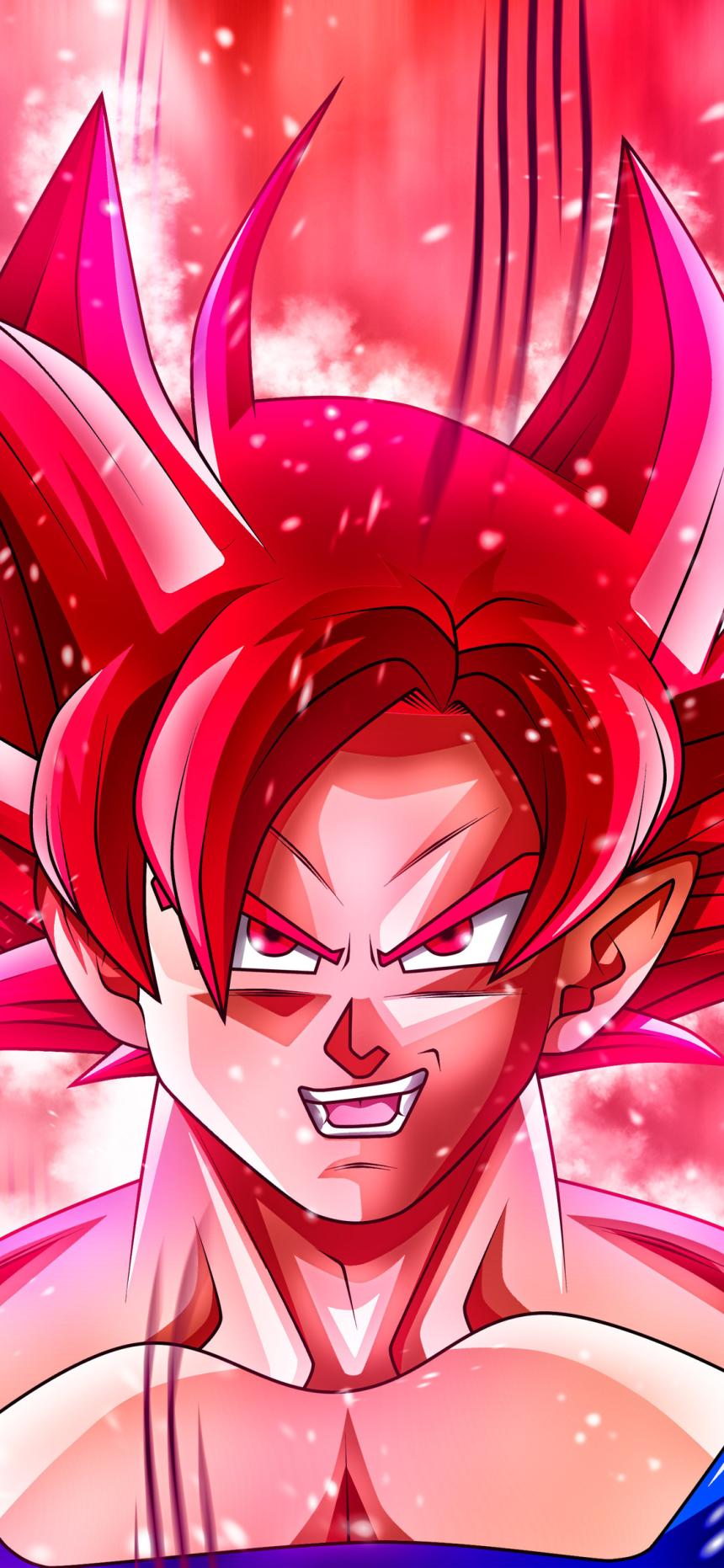 Crimson Saiyan Fury Wallpaper