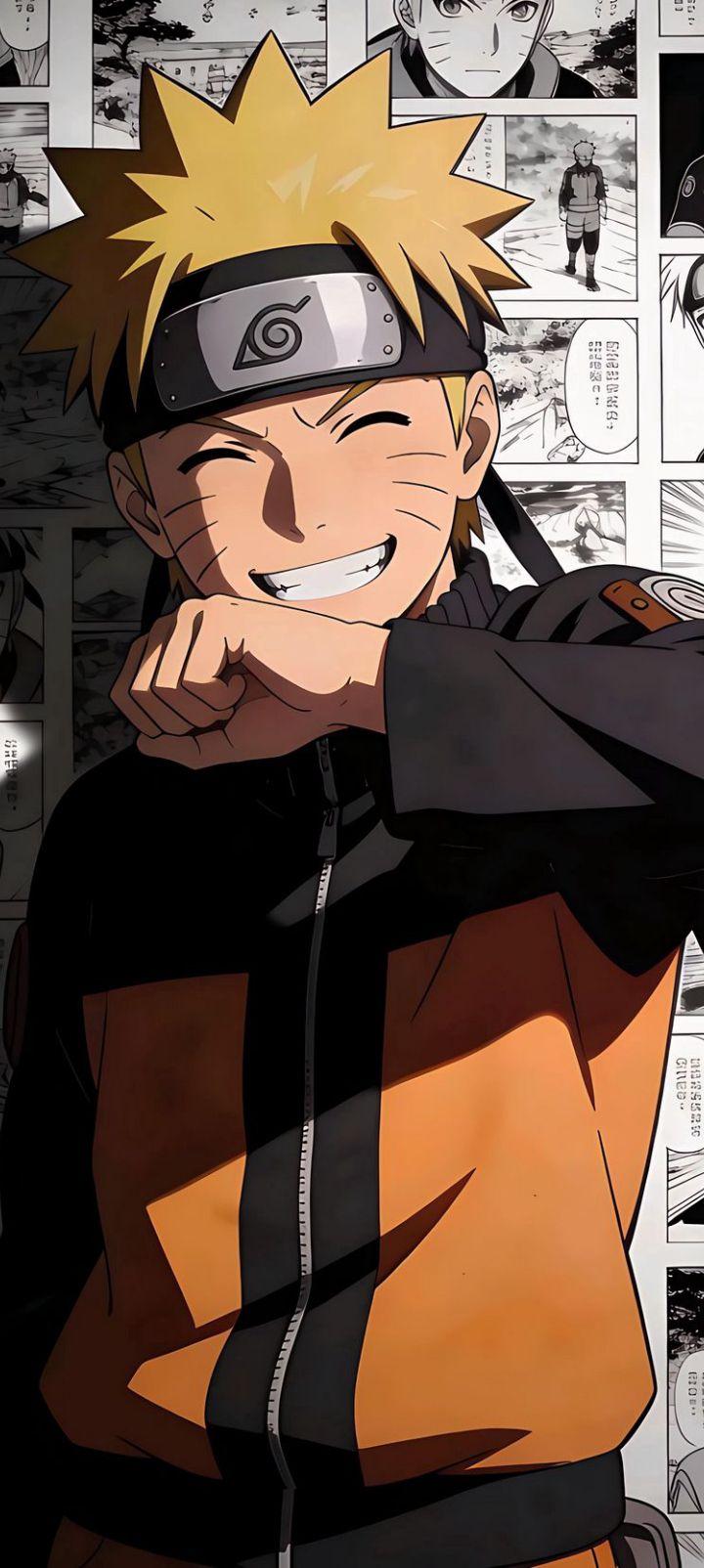 Naruto Smiling Manga Panel Collage Wallpaper