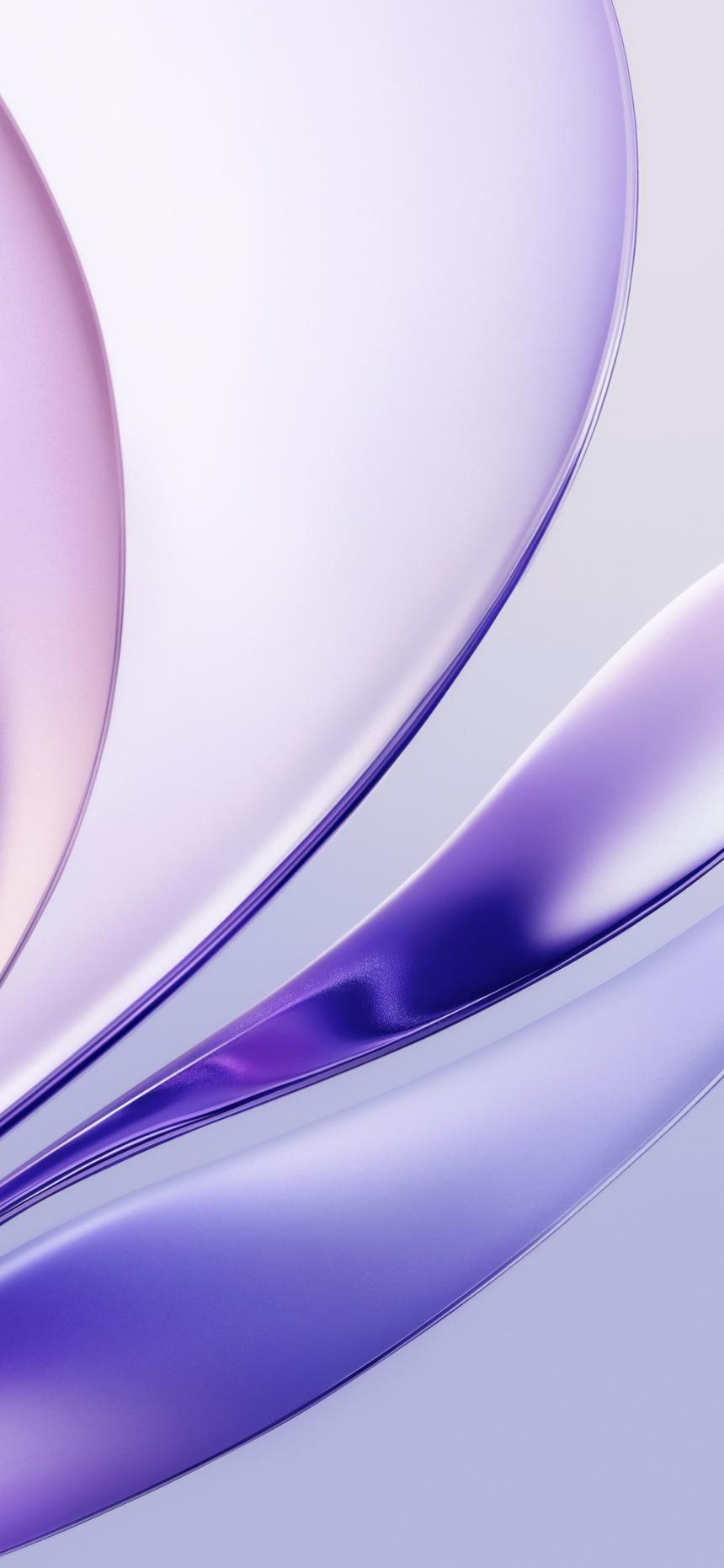 Purple Glass Wave Abstract Wallpaper