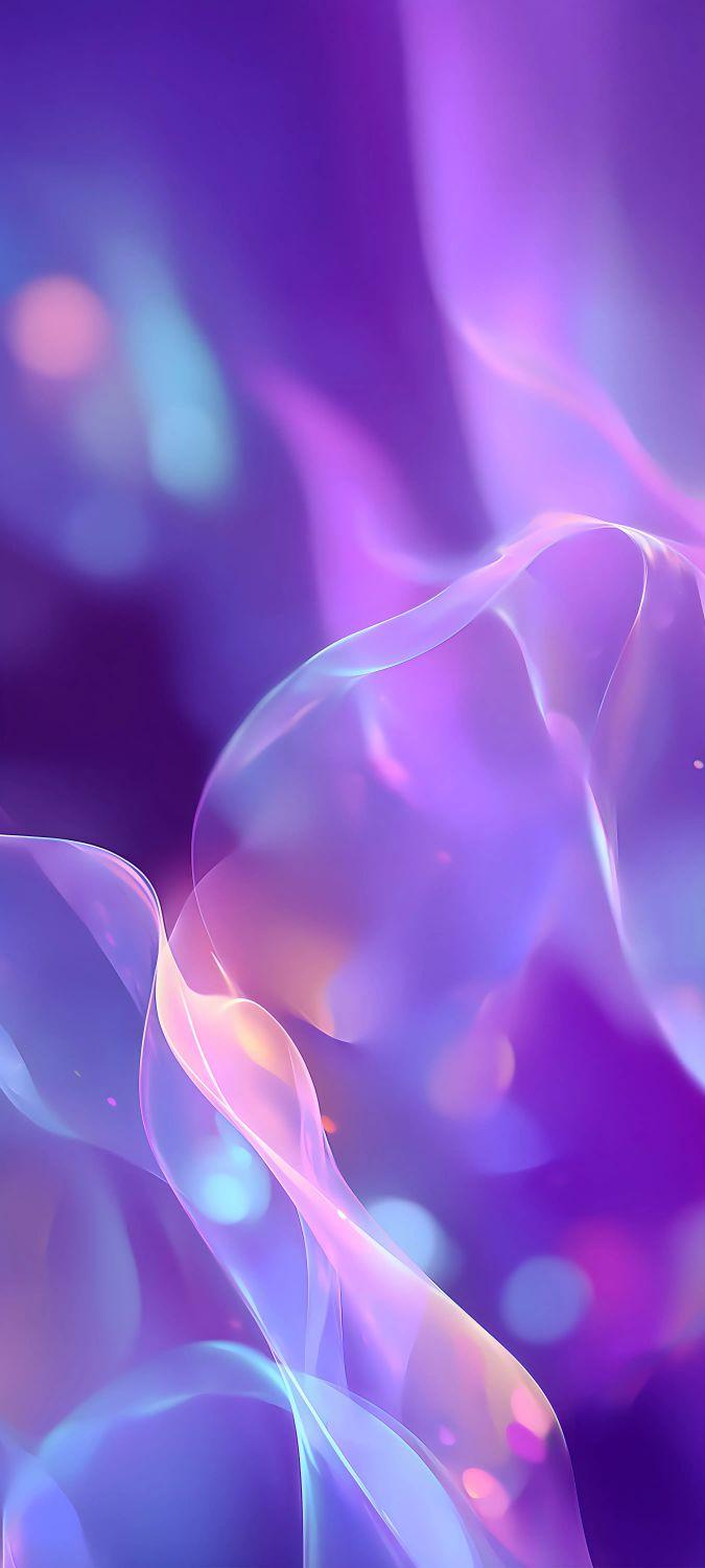 Purple Neon Flow Abstract Wallpaper
