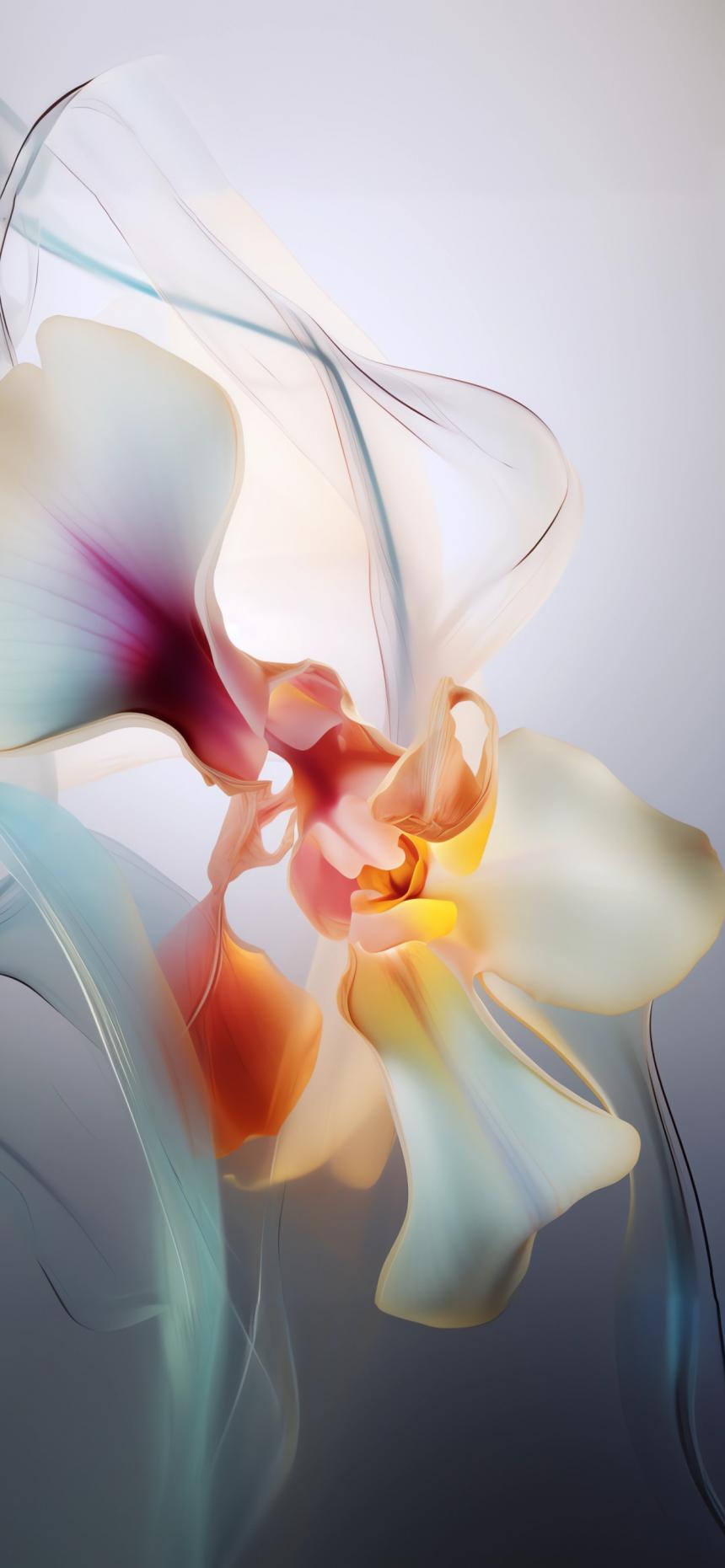Elegant Abstract Orchid Glow Wallpaper