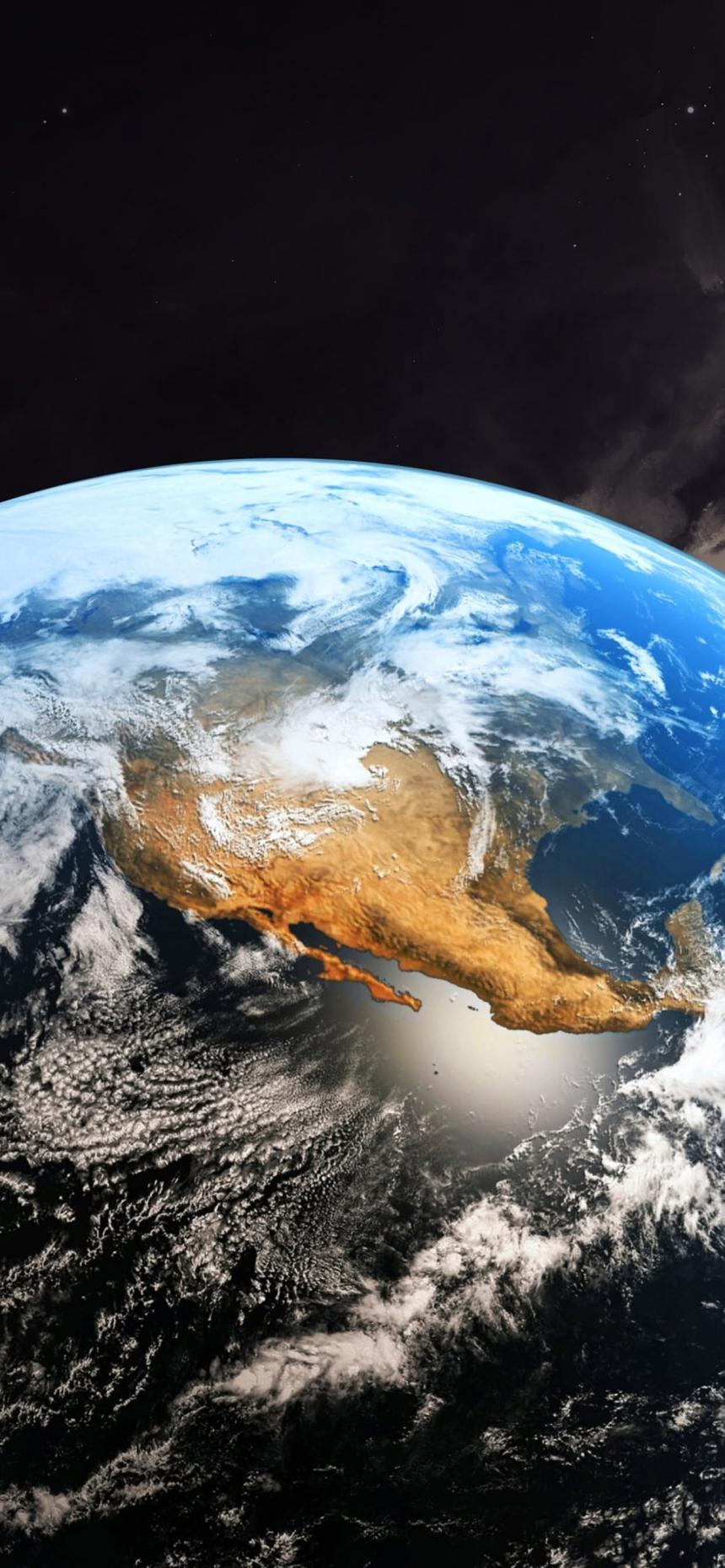 Cinematic Planet Earth from Space Wallpaper