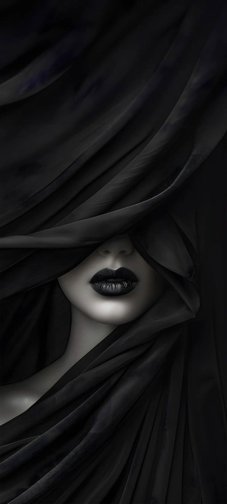 Dark Veil Woman Aesthetic Wallpaper