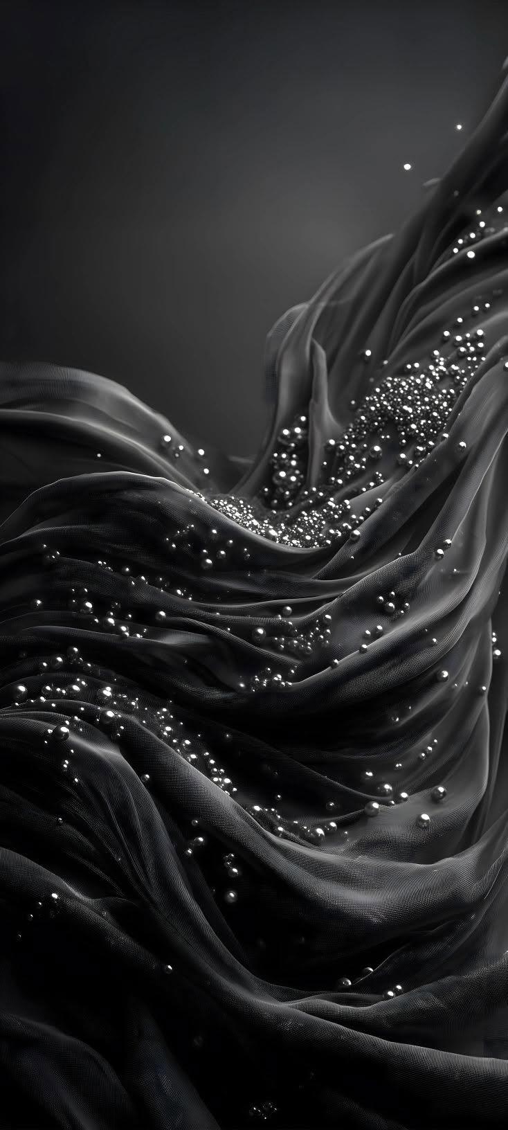 Black Silk Luxury Abstract Wallpaper