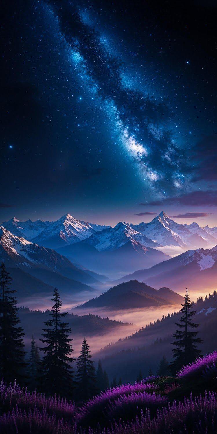 Milky Way Mountain Dreamscape Wallpaper