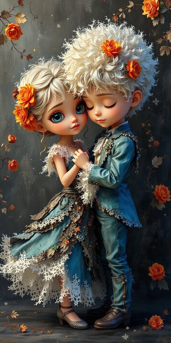 Cute Romantic Couple Fantasy Wallpaper