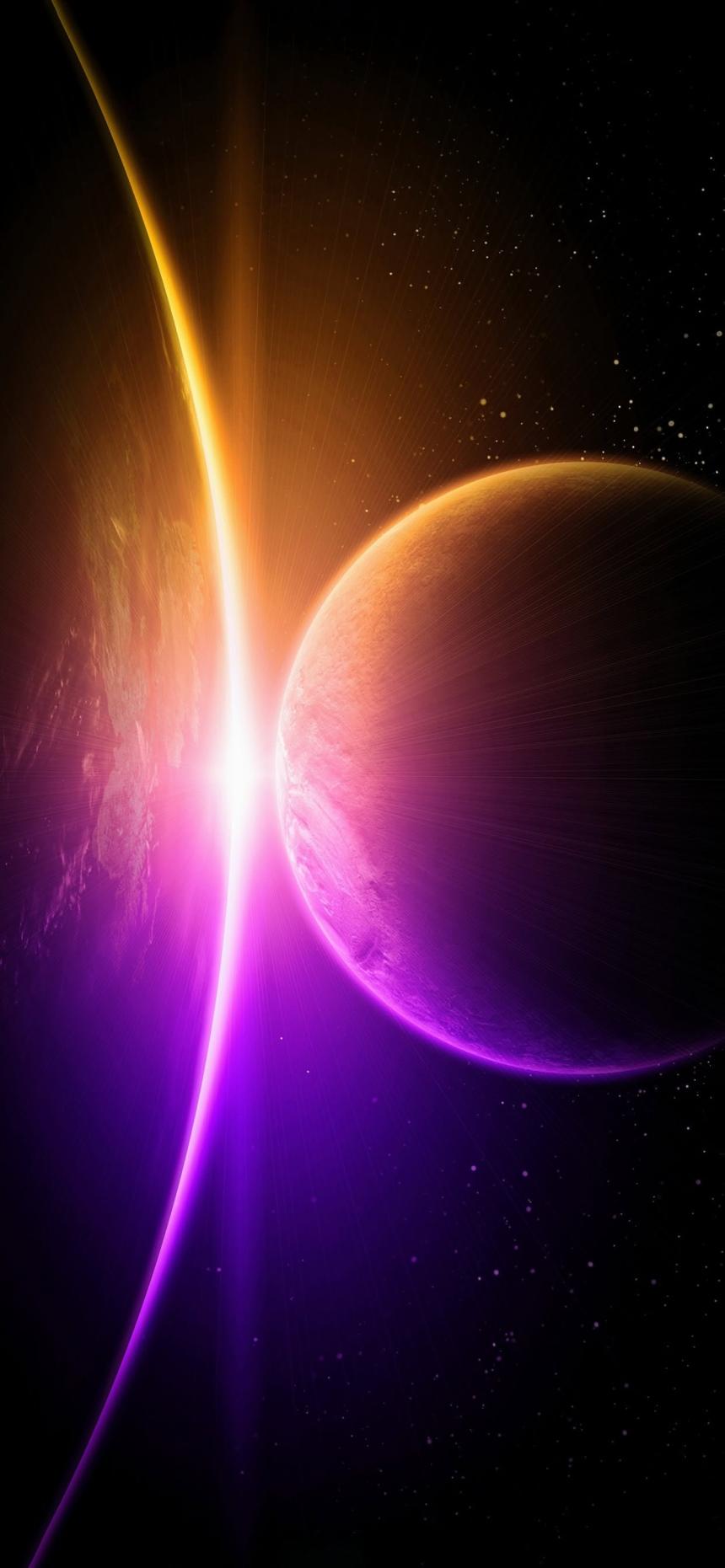Cosmic Planet Sunrise Wallpaper