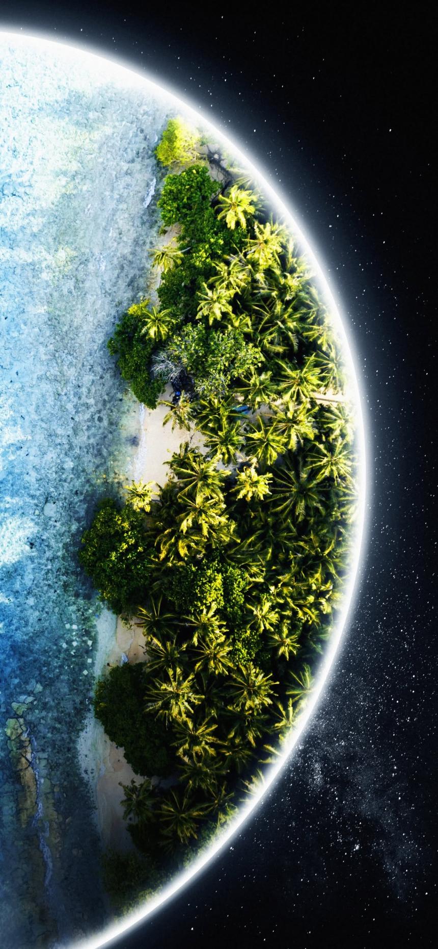 Tropical Planet Space Wallpaper