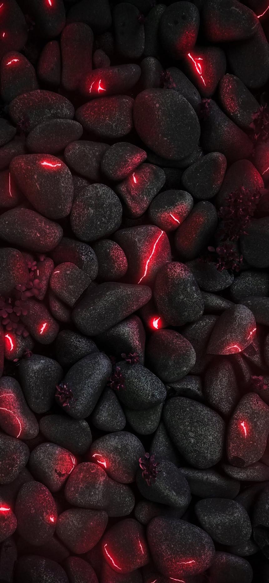 Dark Neon Stone Wallpaper