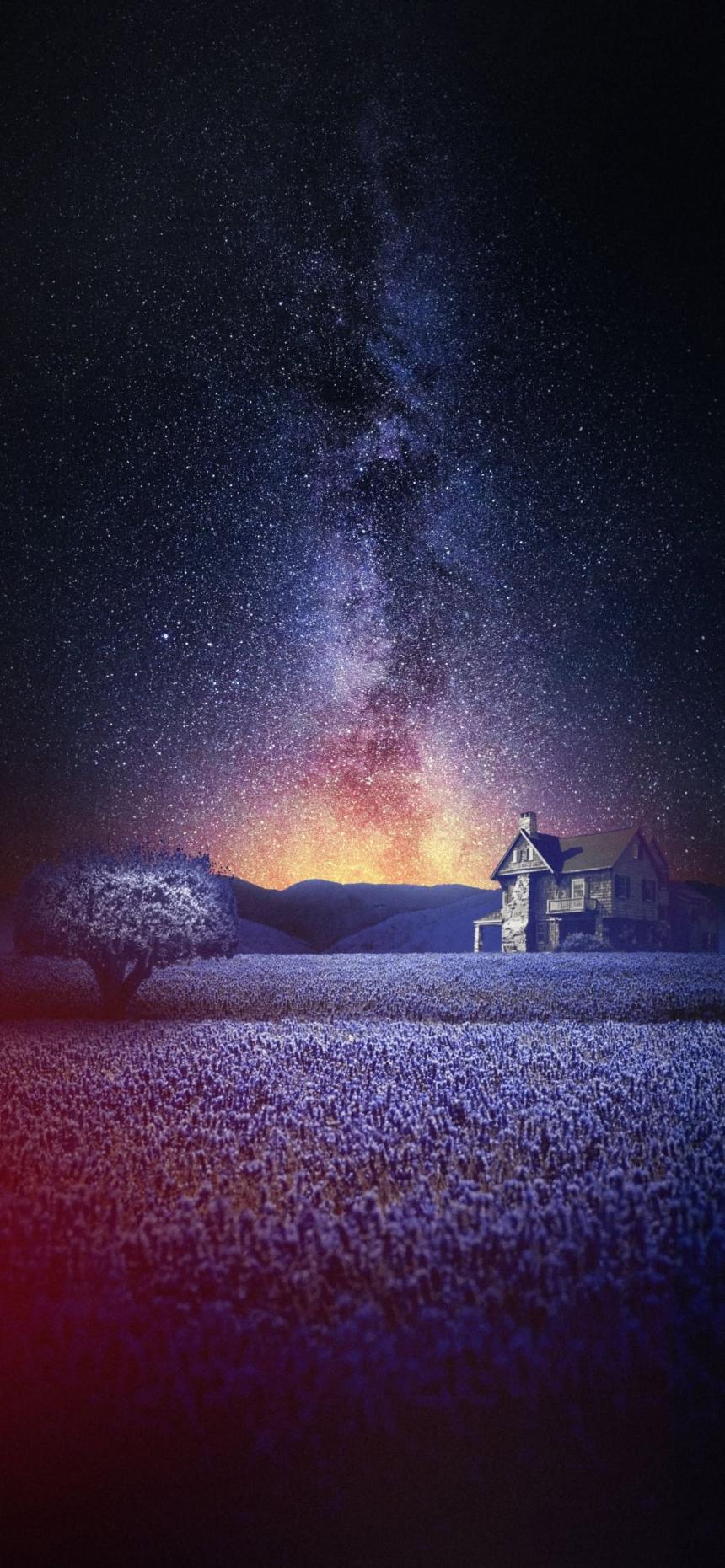 Milky Way Countryside Night Wallpaper