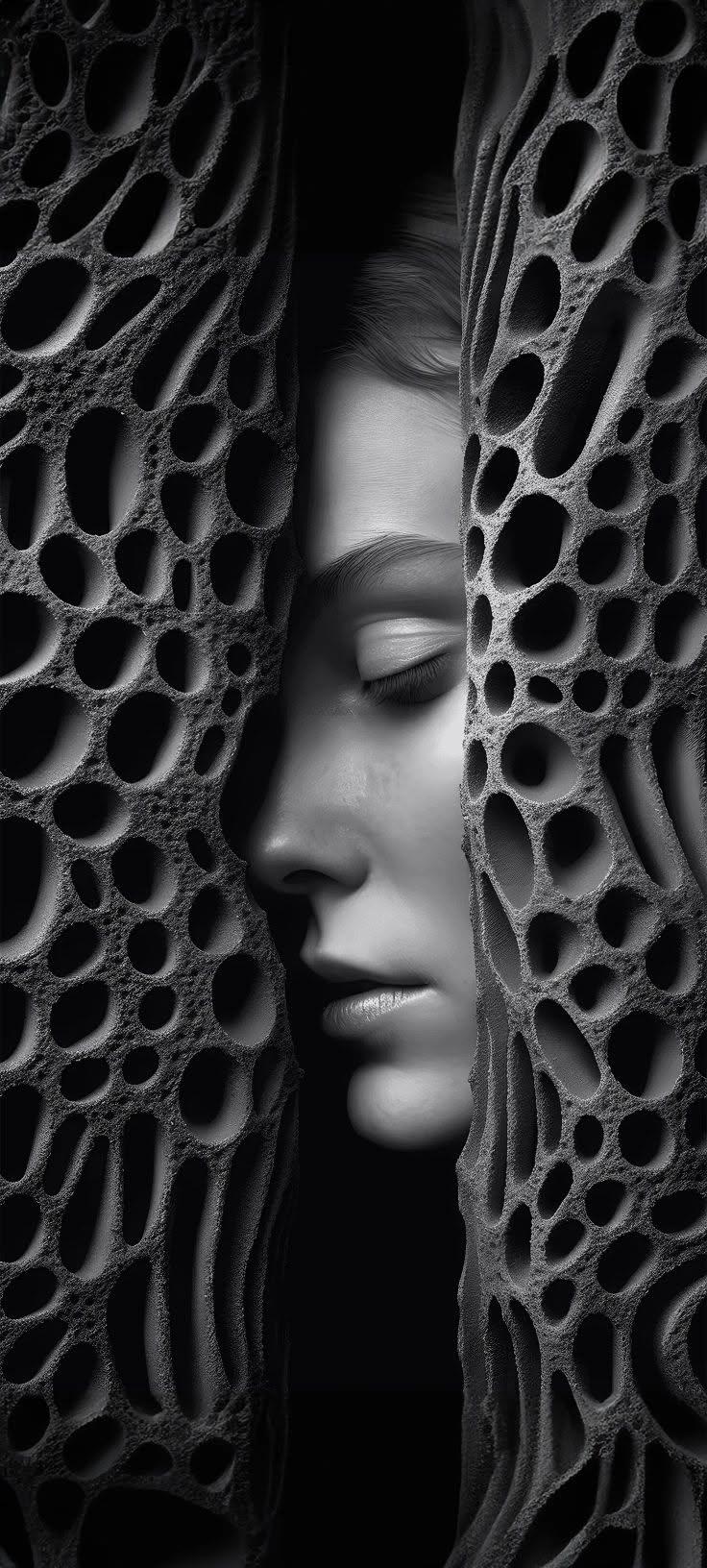 Dark Surreal Face Wallpaper 🖤🕳️