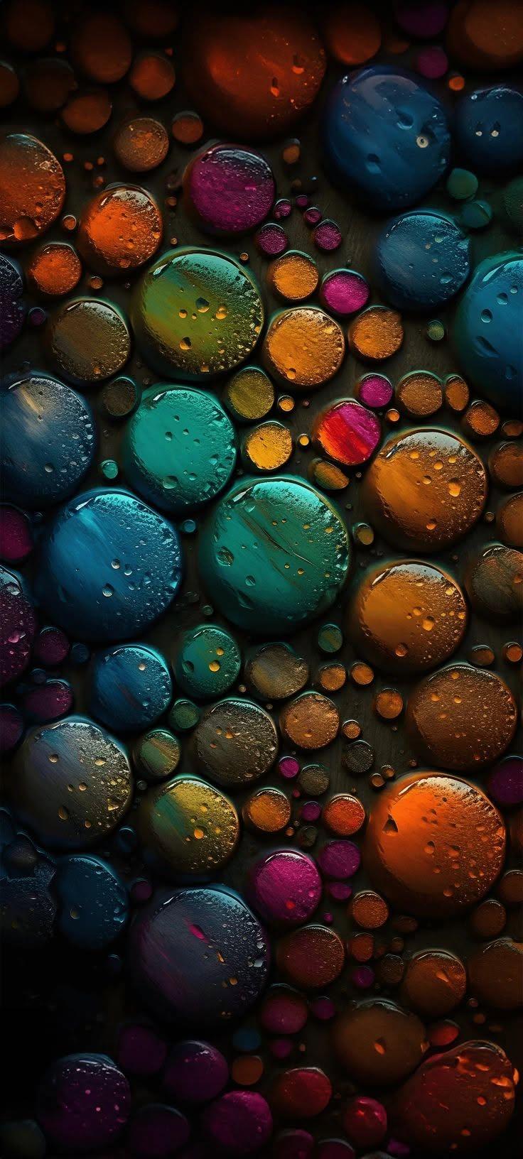 Colorful Water Droplets Wallpaper 💧🎨