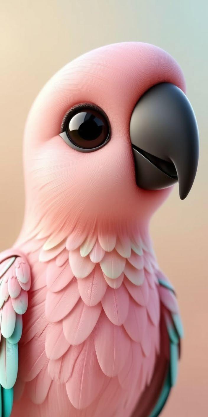 Cute Pink Parrot Wallpaper 🦜💖