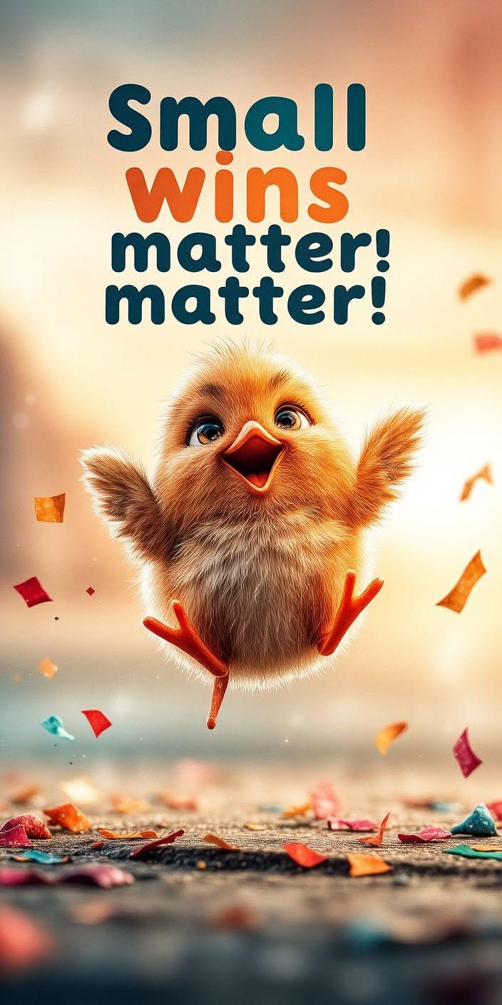 Small Wins Matter Wallpaper 🐥✨