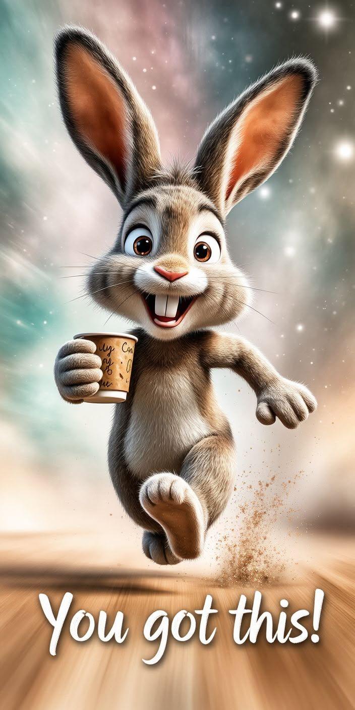 You Got This Bunny Wallpaper 🐰☕✨