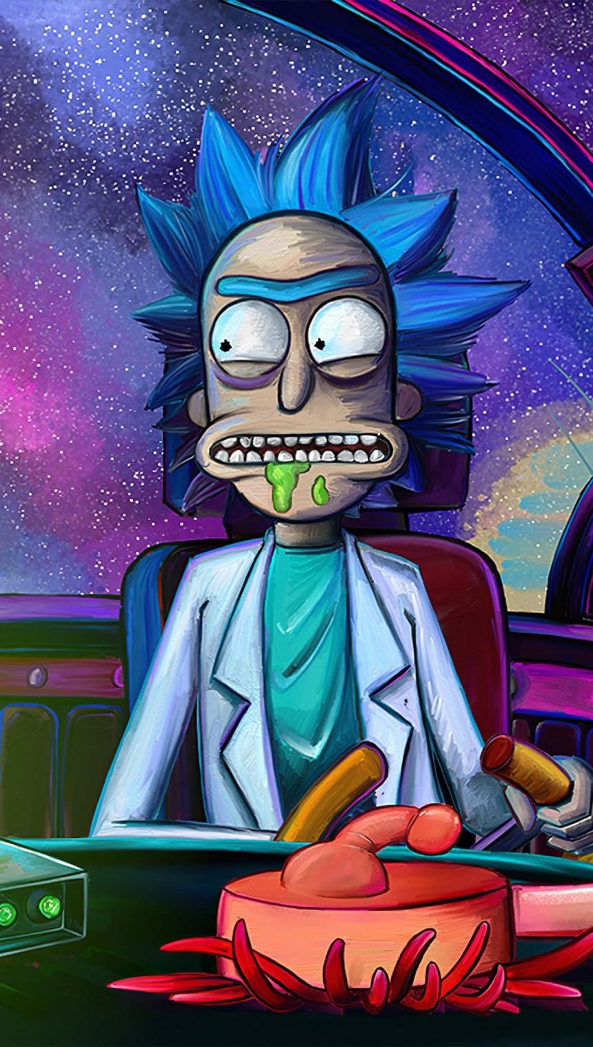 Rick Sanchez Cosmic Adventure Wallpaper