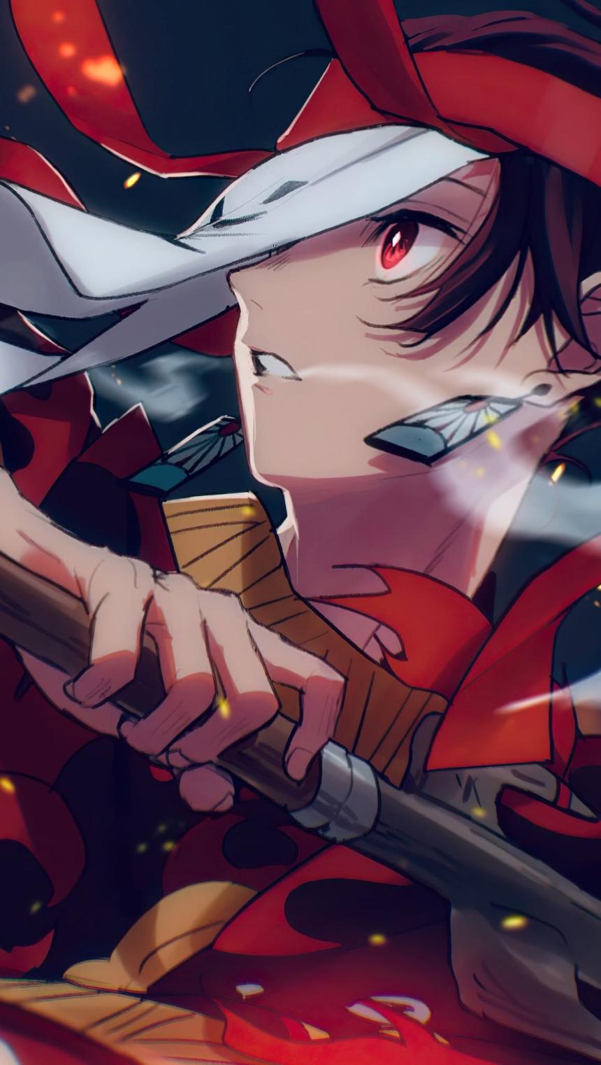 Crimson Hashira Anime Wallpaper