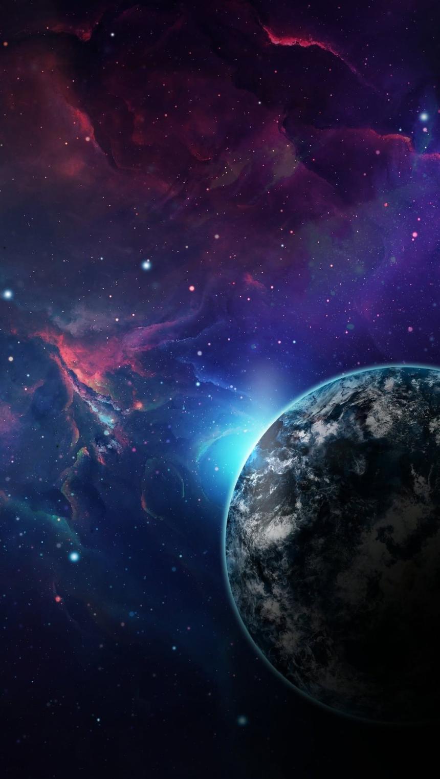 Cosmic Planet Galaxy Wallpaper