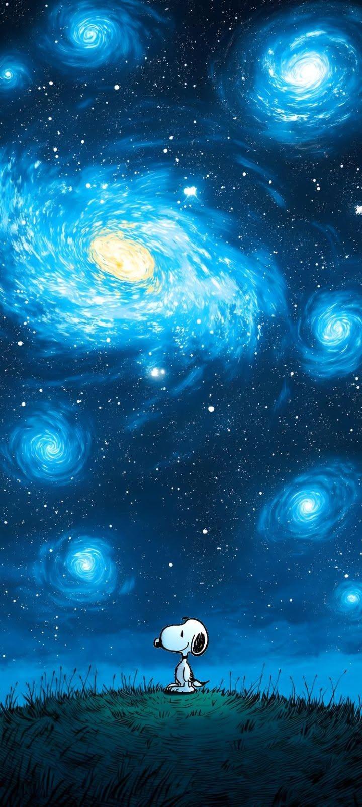 Snoopy Cosmic Galaxy Wallpaper