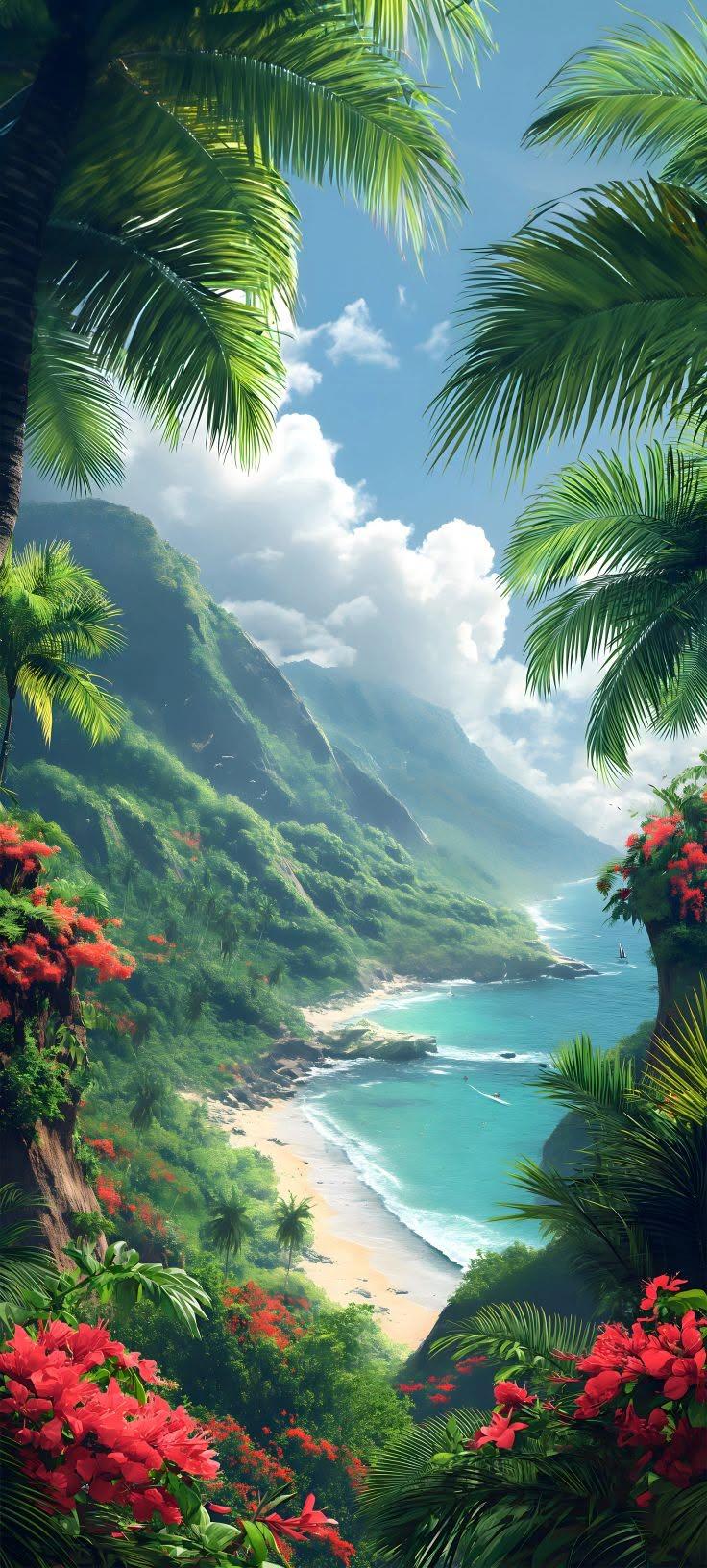 Tropical Paradise Coast Wallpaper