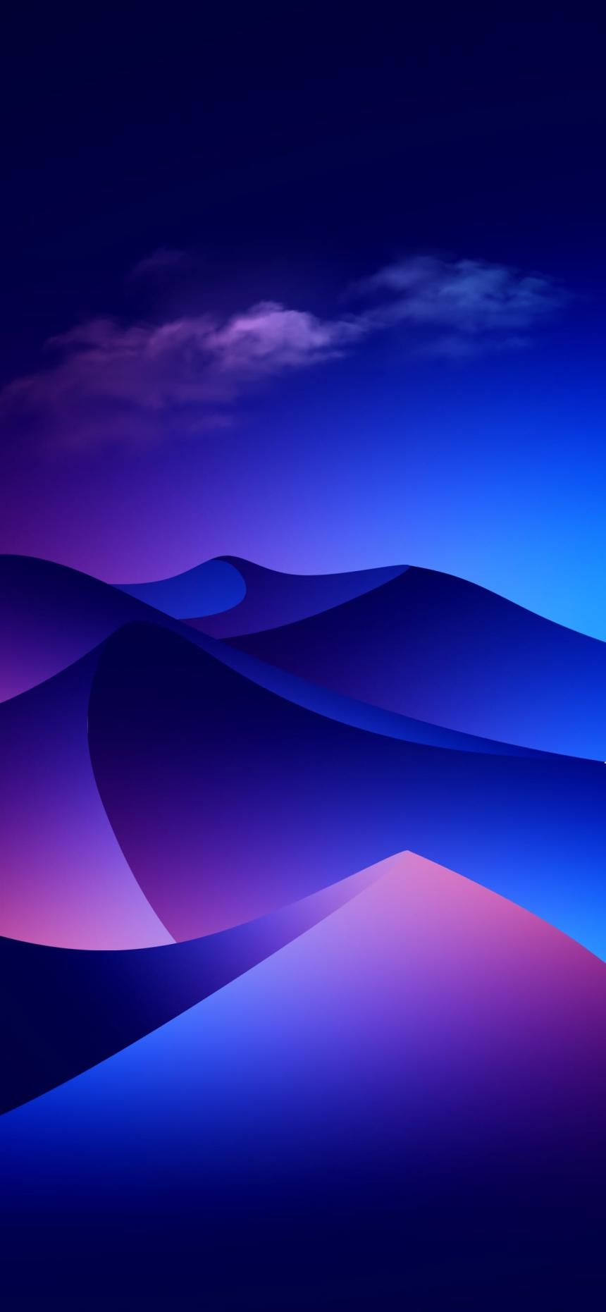 Abstract Neon Desert Gradient Wallpaper