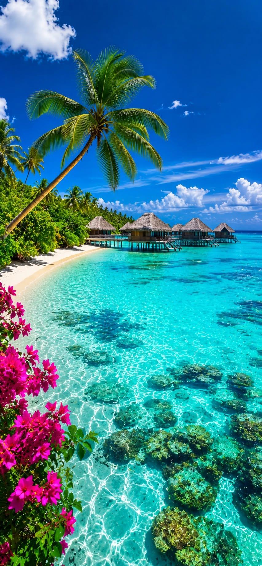 Wonders of Maldives in 4K UHD 🏝️ Serene Sea Views, Relaxing Waves & Calming Music