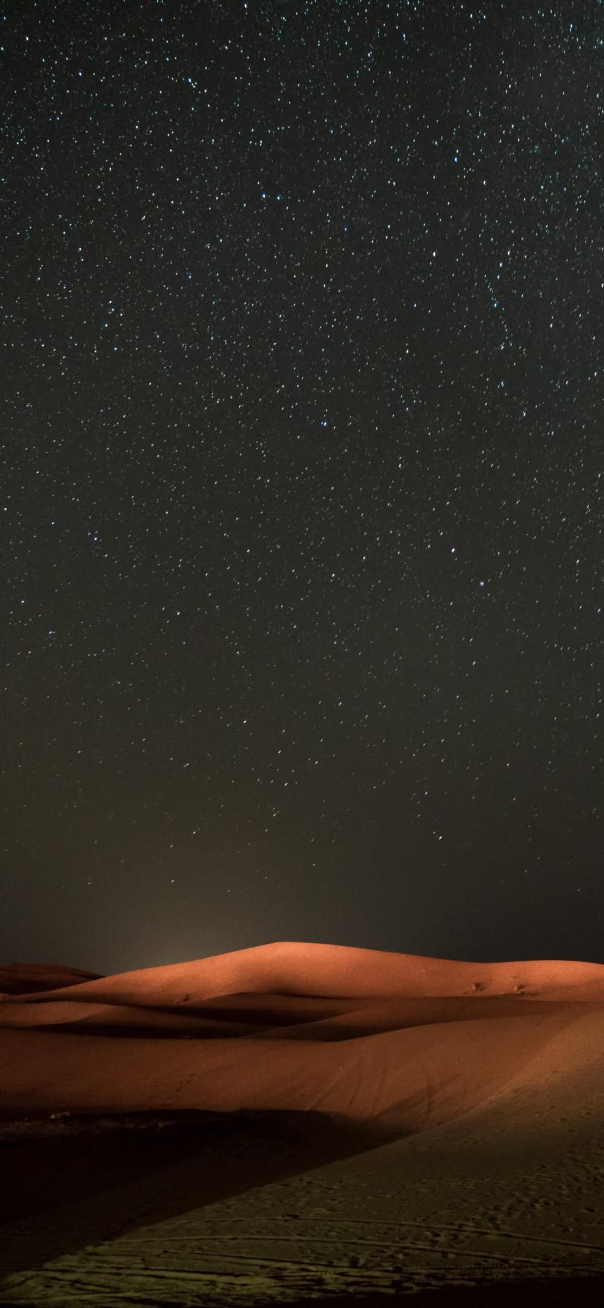 Desert Night Sky Wallpaper – Starry Sand Dunes 4K