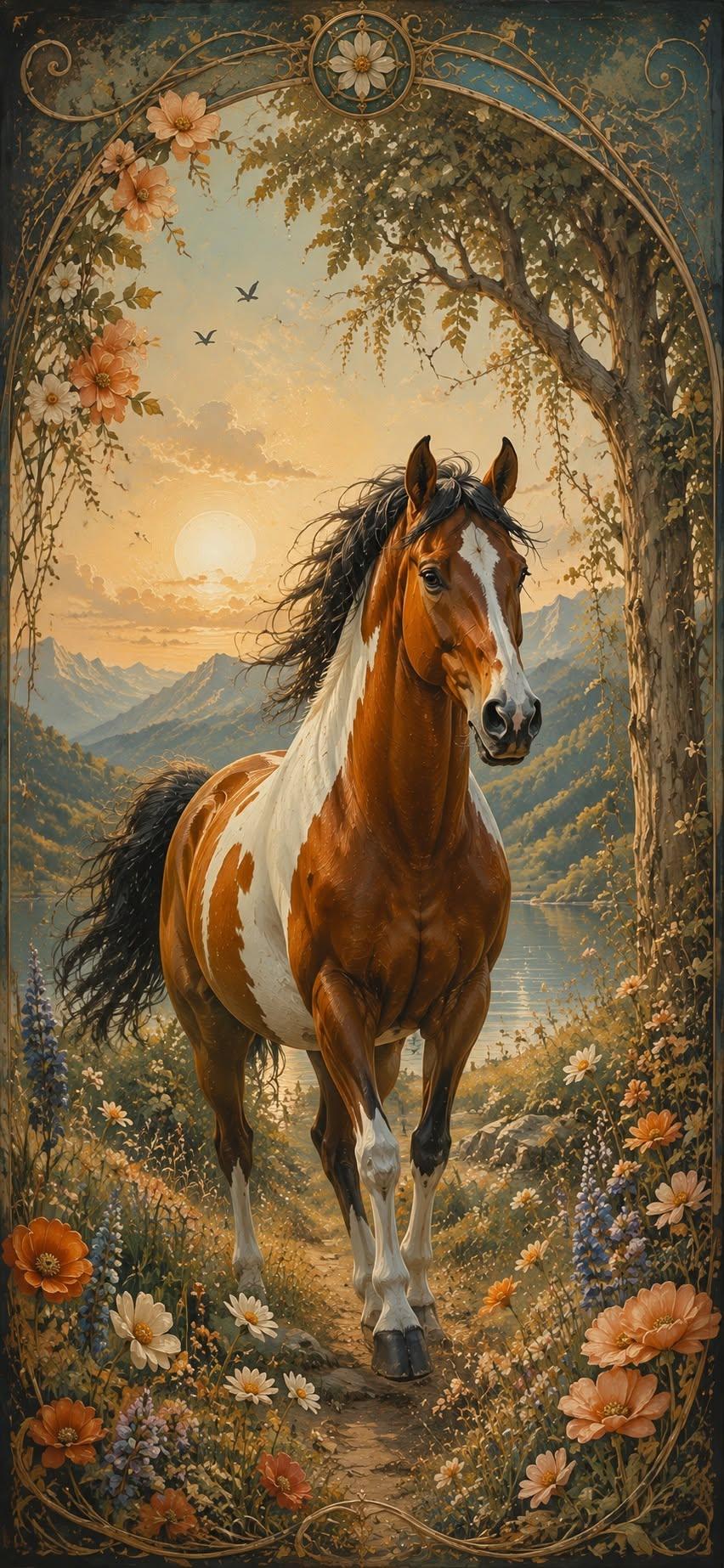 Majestic Wildfire: The Ultimate Horse Wallpaper