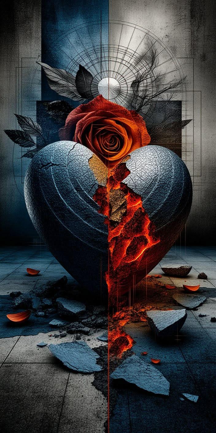 Fiery Fracture Aesthetic Wallpaper