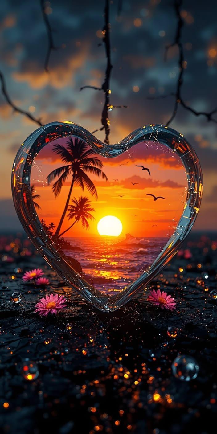 Summer Romance Silhouette Wallpaper